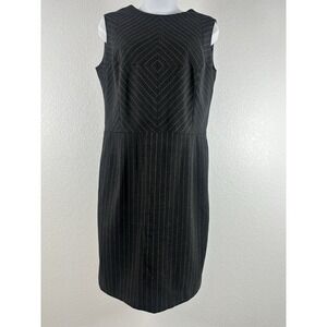Women's WORTH Sz: 8 Gray Textured Sheath Classic Career to Cocktail